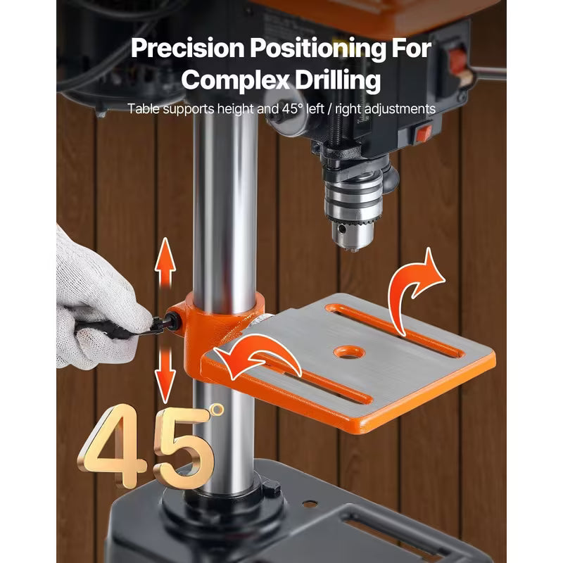 VEVOR 8 in Benchtop Drill Press, 2.5A Induction Motor