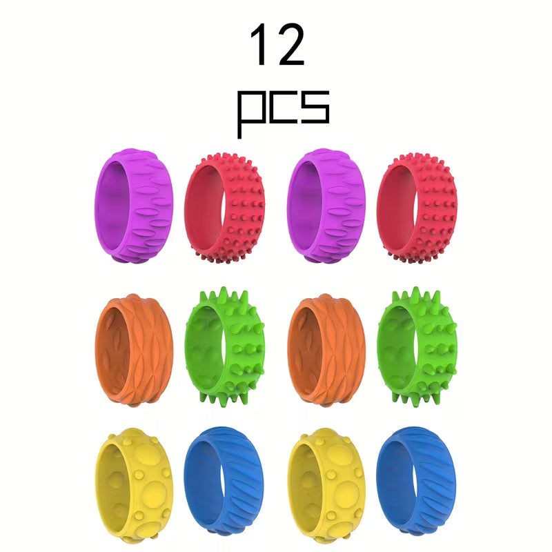 TIGERPOWER Silicone Fidget Rings for Kids