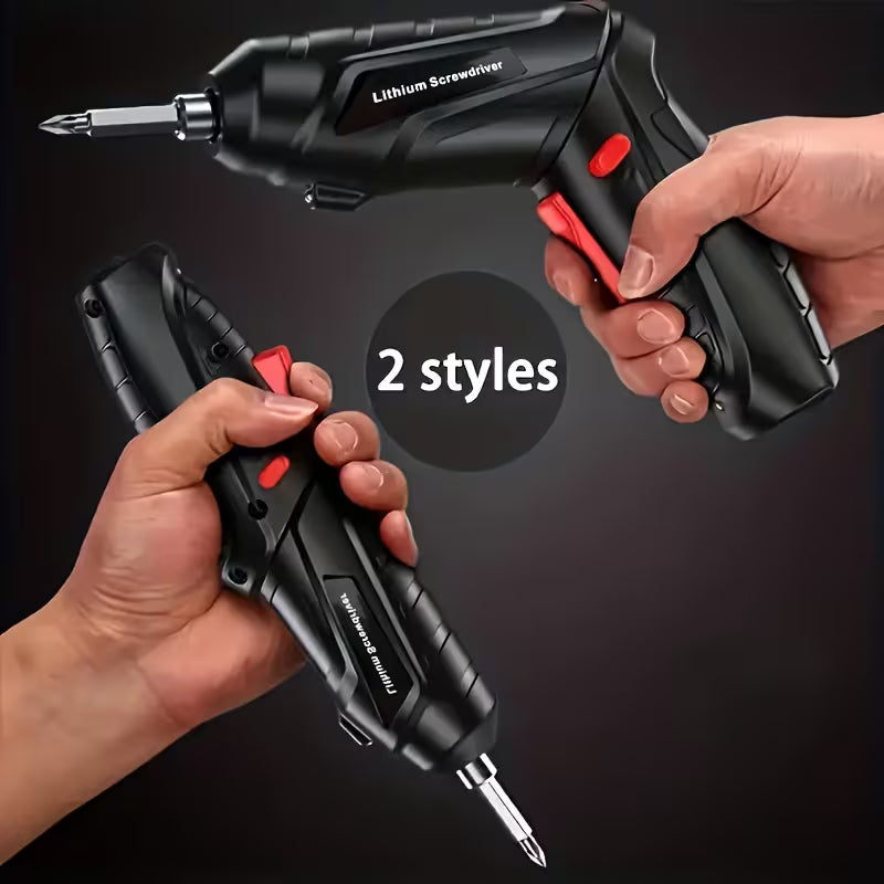 47pcs Rechargeable Cordless Electric Screwdriver Set - Versatile Rotary Tools with a Carrying Case