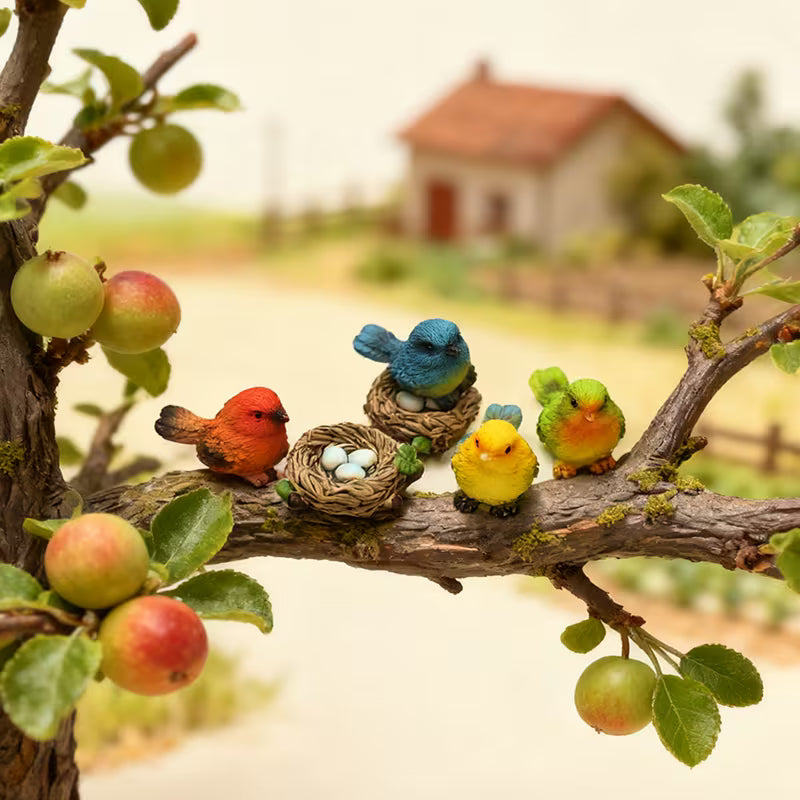 Adorable Miniature Bird Scene Models