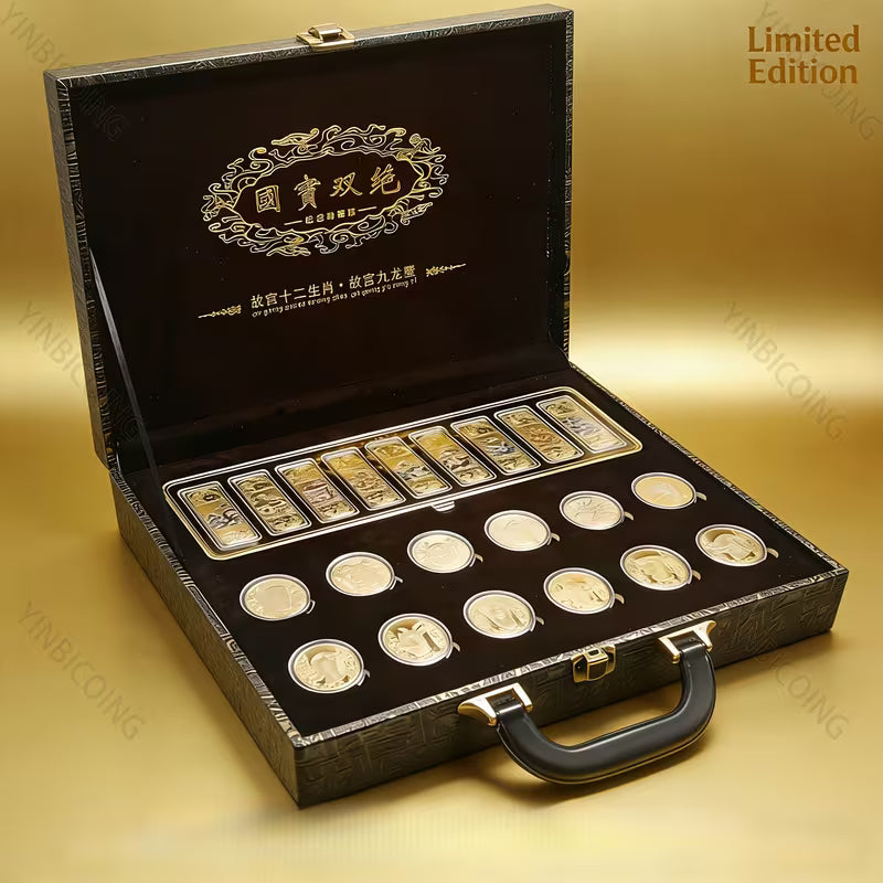 21-Piece/ Set the Double Treasures of the Forbidden City Coin Set