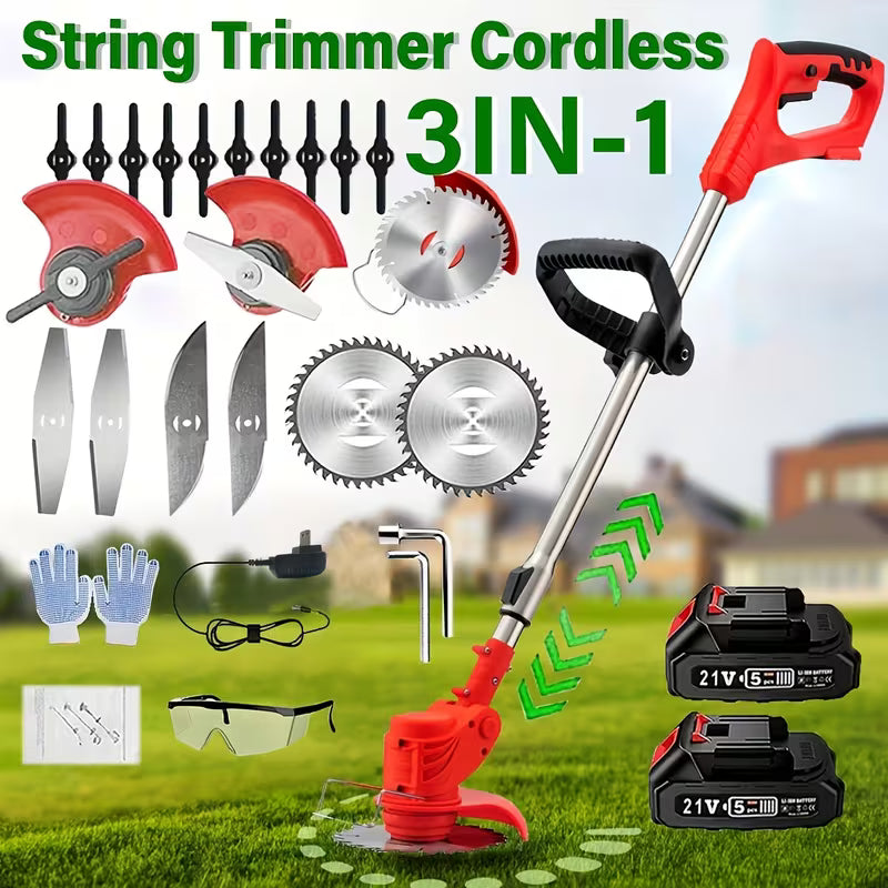 Weed Eater Battery Trimmer, Cordless Weed Trimmer, Rechargeable