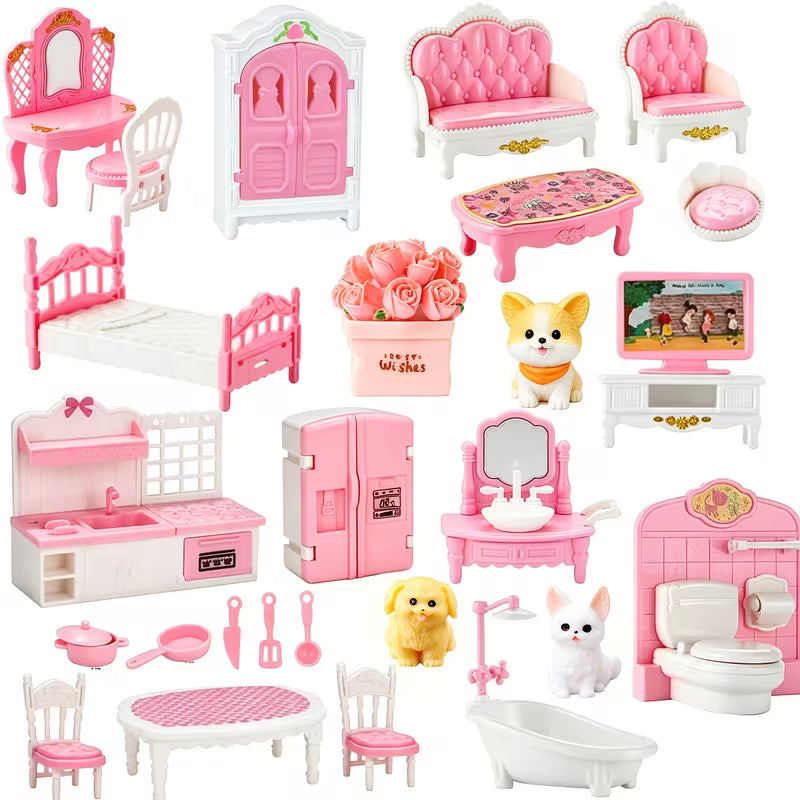 36-Piece Mini Dollhouse Set