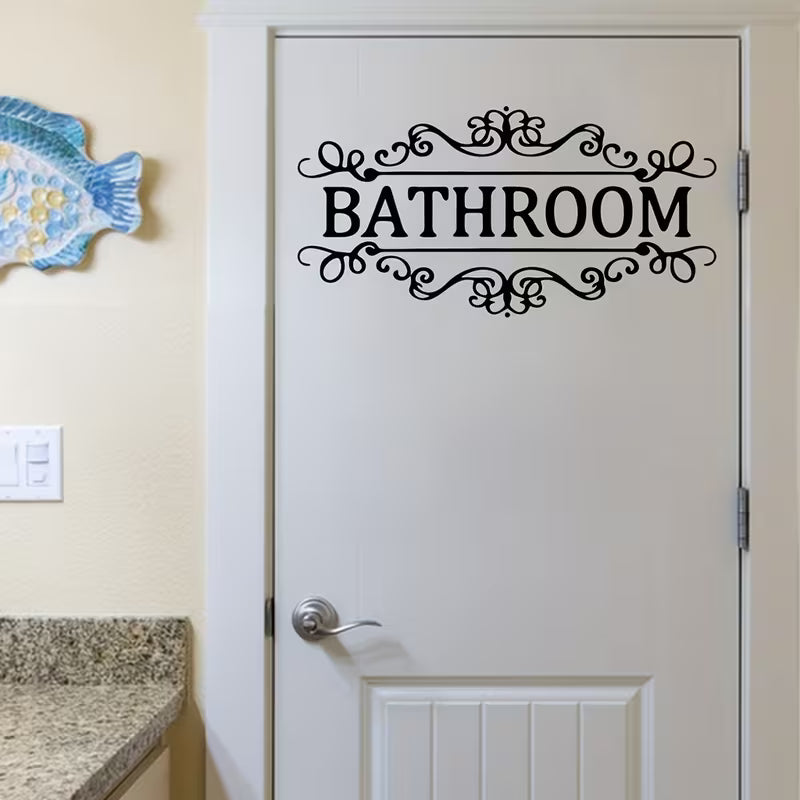 Vinyl Wall Decal Wall Art Sticker Creative Home Decor Bathroom Removable Cute Door Sticker