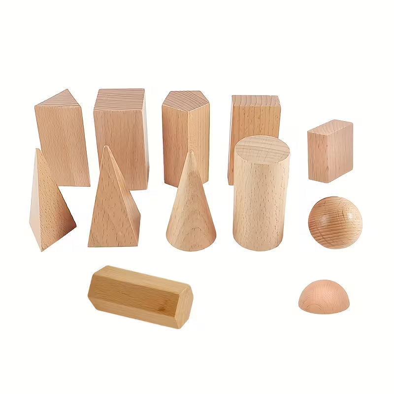 Set with a Storage Box Includes 12 Geometric Model Pieces