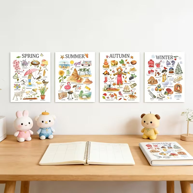 All-Season Printed Pattern Decor Set, Home Education Decor