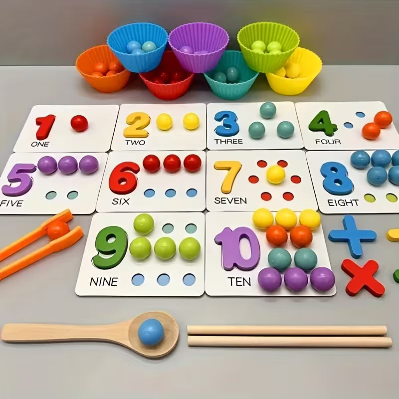 Wooden Number Counting Games Set