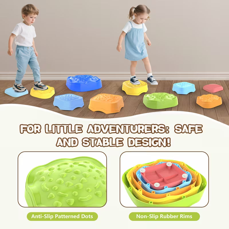 5-Piece Set of Non-slip Balance Stones for Children