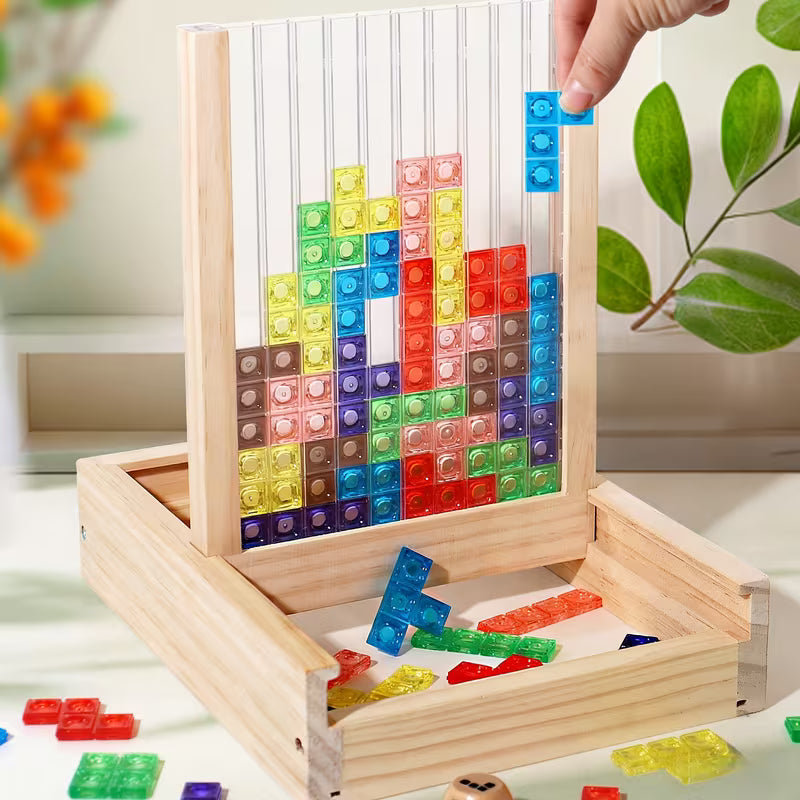 3D Relax Puzzle Toy with Wooden Storage Box