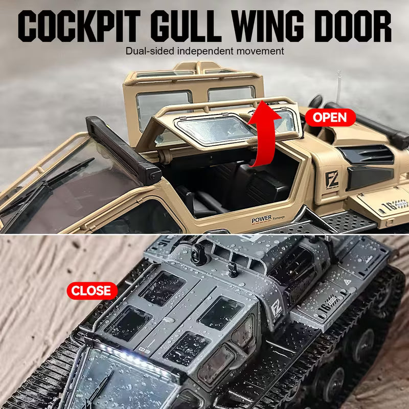 RC Tracked Tank with Full-proportional Remote Control Car Powerful