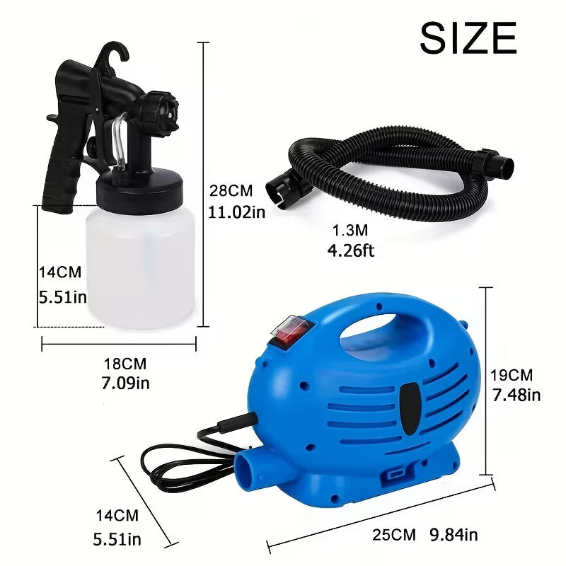 1 Set HVLP Paint Sprayer Painter Handheld 27.05oz 650W Electric Spray Gun Cleaning Brush Wrench