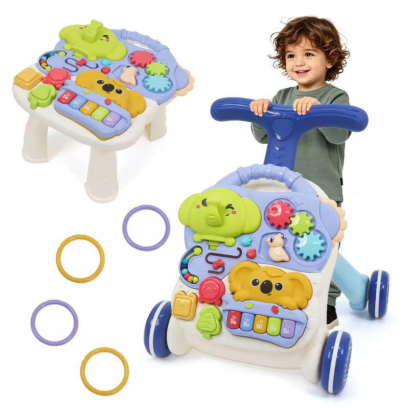 3-In-1 Multifunctional Scientific Early Learning Walking Cart