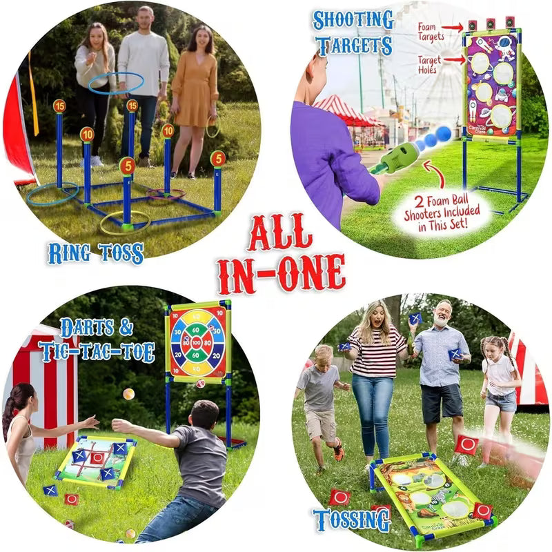 6-In-1 CARNIVAL CRAZE Games Set for Kids 5+– Ring Toss