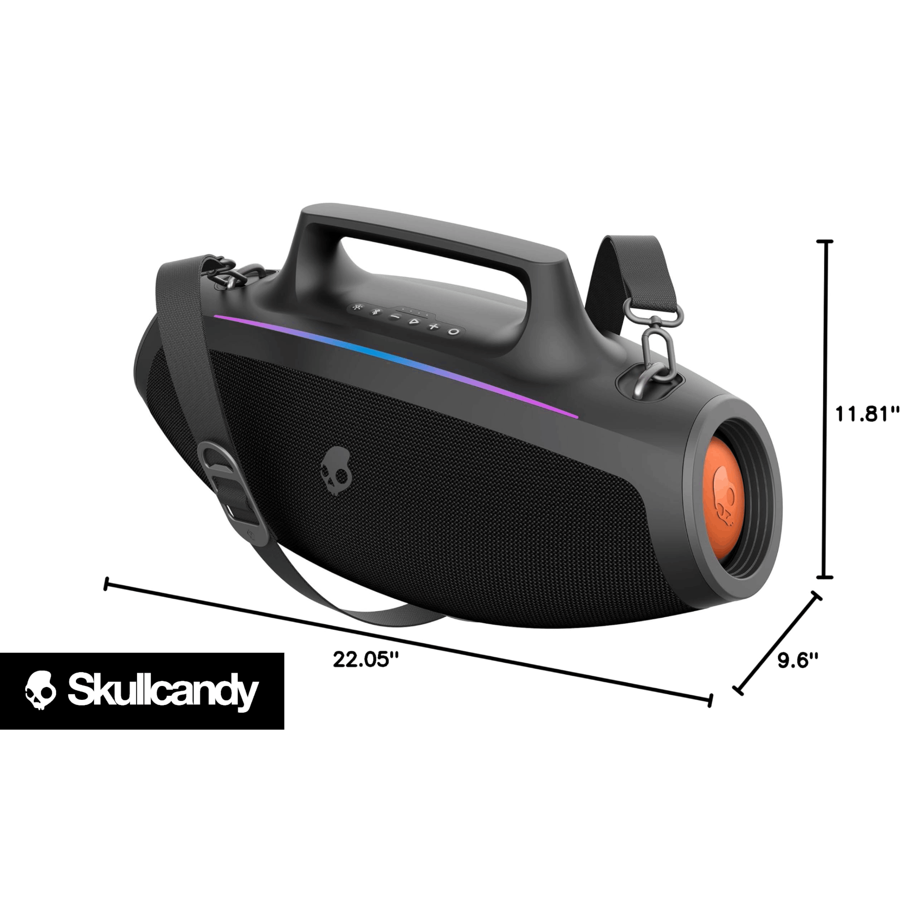 Skullcandy Barrel Bluetooth Boombox Speaker, Black