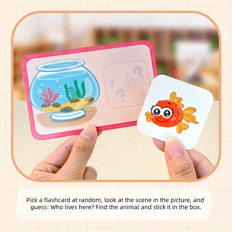 Animal Habitat Matching Card Toy