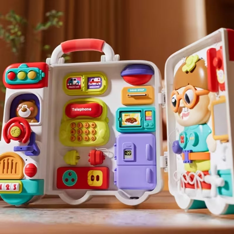 54-In-1 Busy Board Toys for Toddler 18 Months+