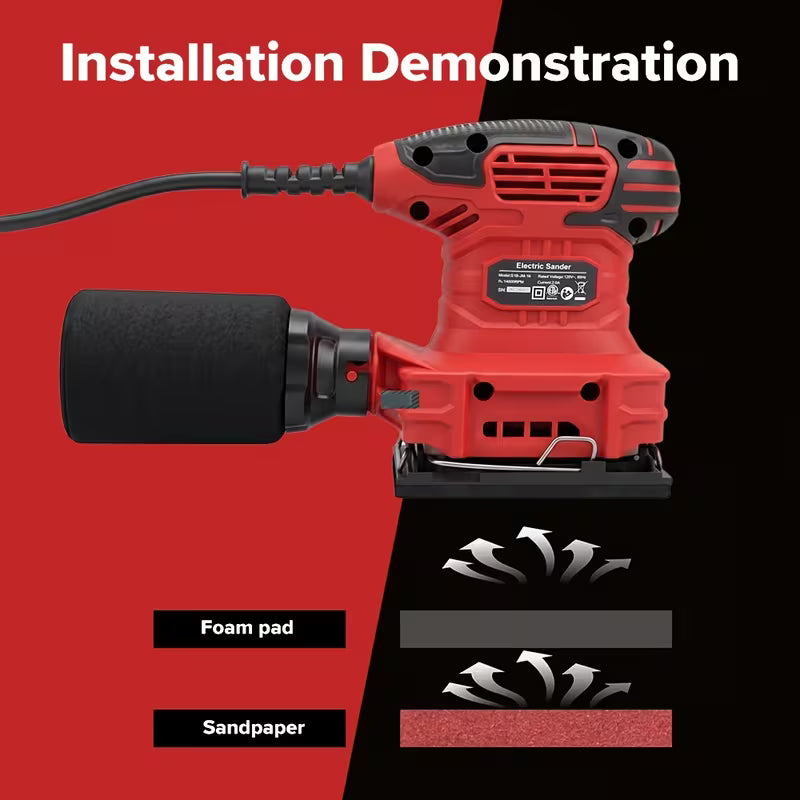 2.0 Amperes 1/4pcs Sanding Machine, Electric Square Sanding Machine