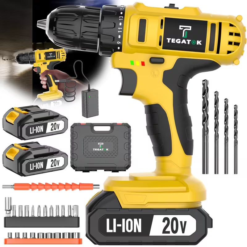 20V Wireless Electric Drill Set, Including Battery And Charger