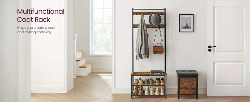 Industrial Coat Rack Hall Tree