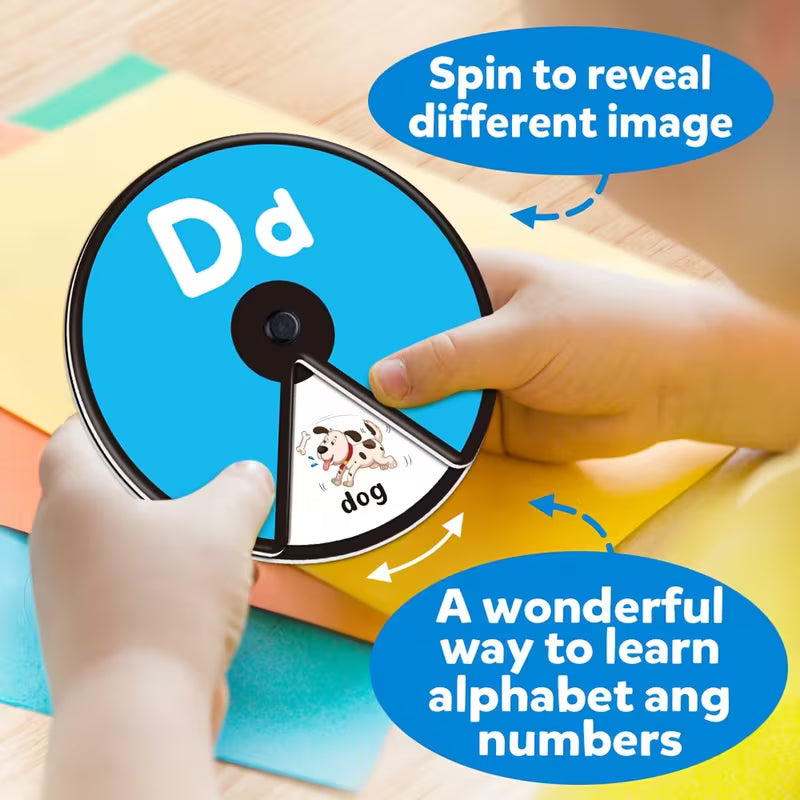 Coogam 36-Piece Interactive Alphabet Spinning Flashcards