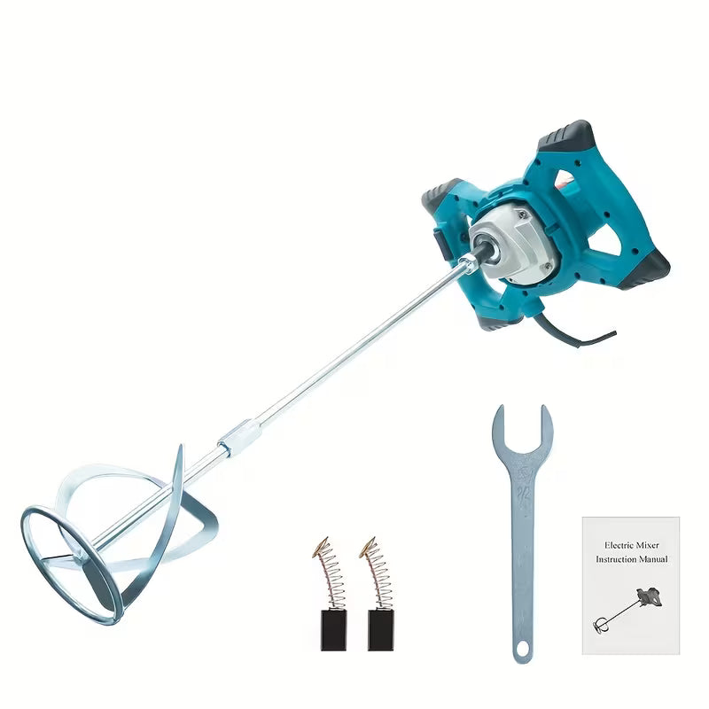 2100W Electric Handheld Cement Mixer with 6 Adjustable Speeds Up to 800 RPM, Ideal for Mixing Paint