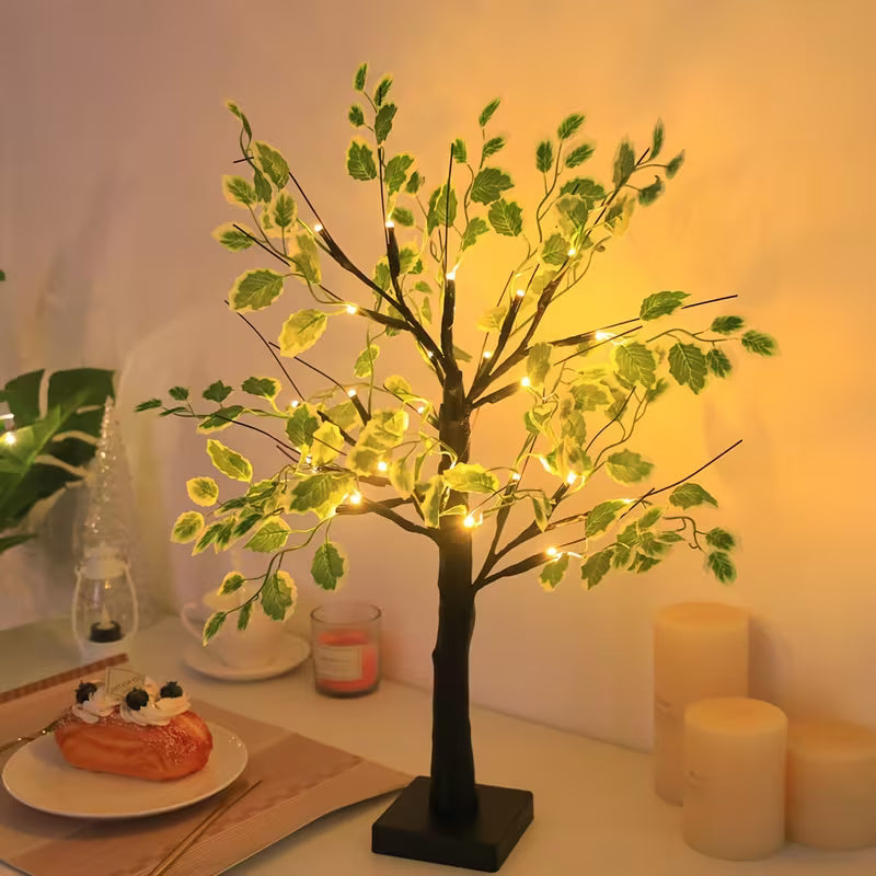 Modern Birch Tree Table Lamp Set