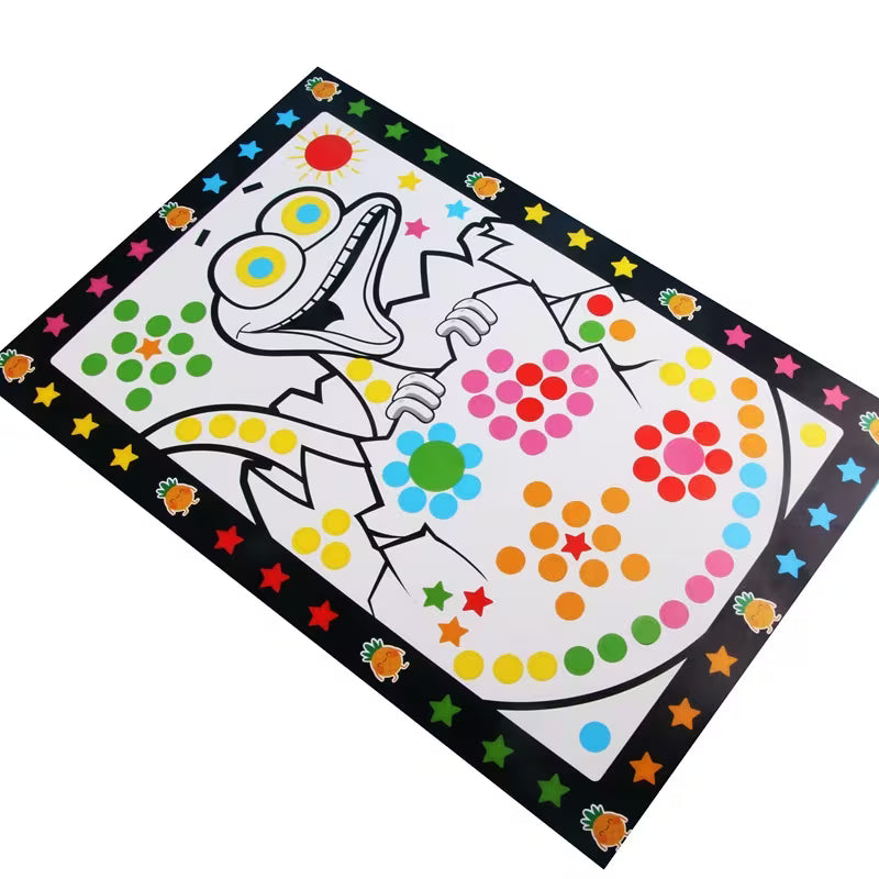 10 Sheets Funny Puzzle Dot Stickers for Kids