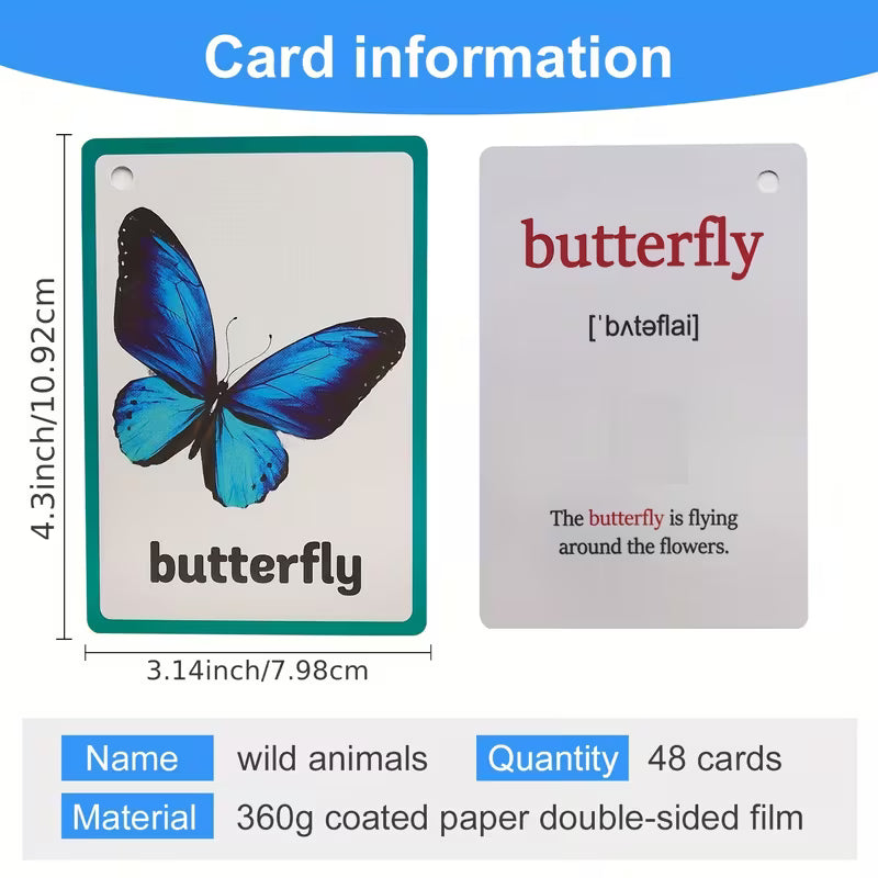 Wild Animals Flash Cards