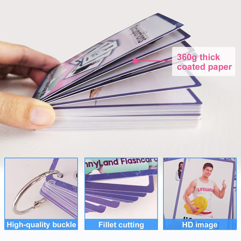 38-Piece Flashcard Set for Kids Featuring Occupations