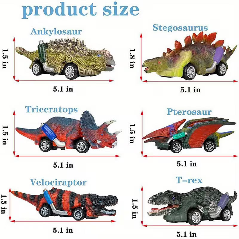Dinosaur Toy Pull Back Cars