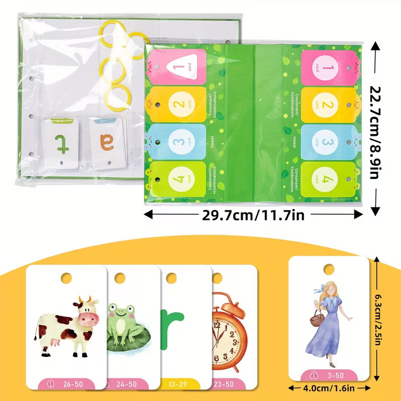 129-Piece CVC Word Flashcards for Kids