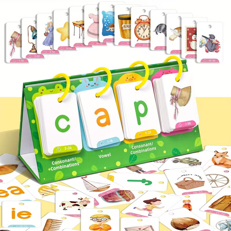 129-Piece CVC Word Flashcards for Kids