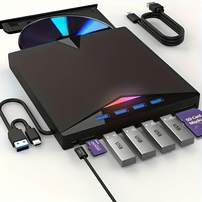 7-in-1 USB- External DVD Drive