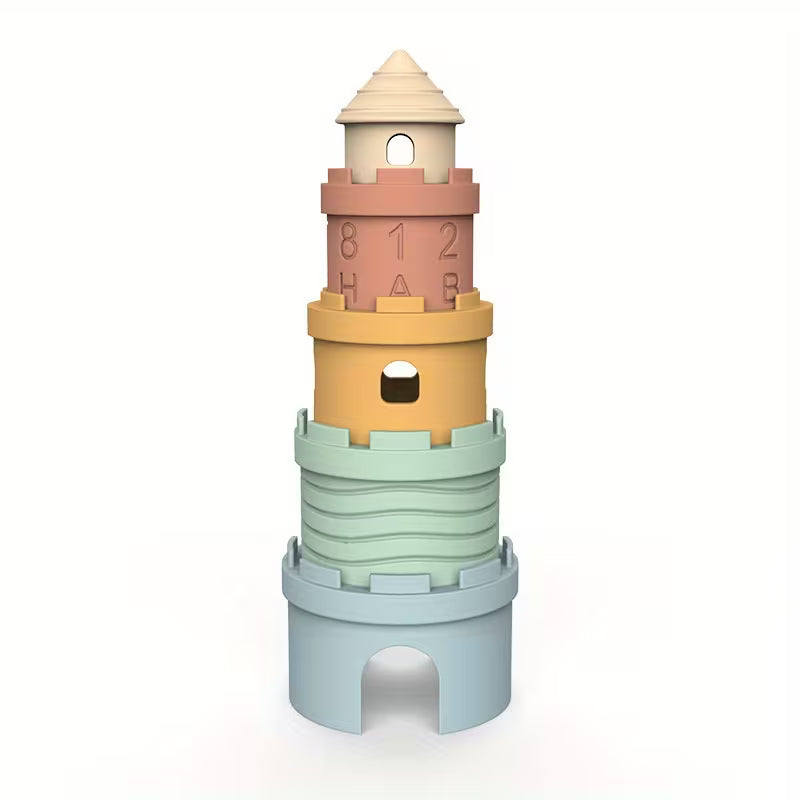 Silicone Stacking Music Toy Castle Frog