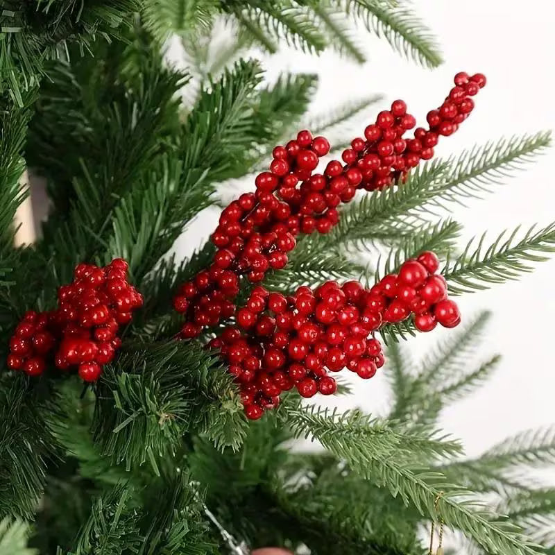 12-Pack Or 24-Pack Or 25-Pack of 8.27In/21Cm Artificial Red Berry Branches for Christmas Decor