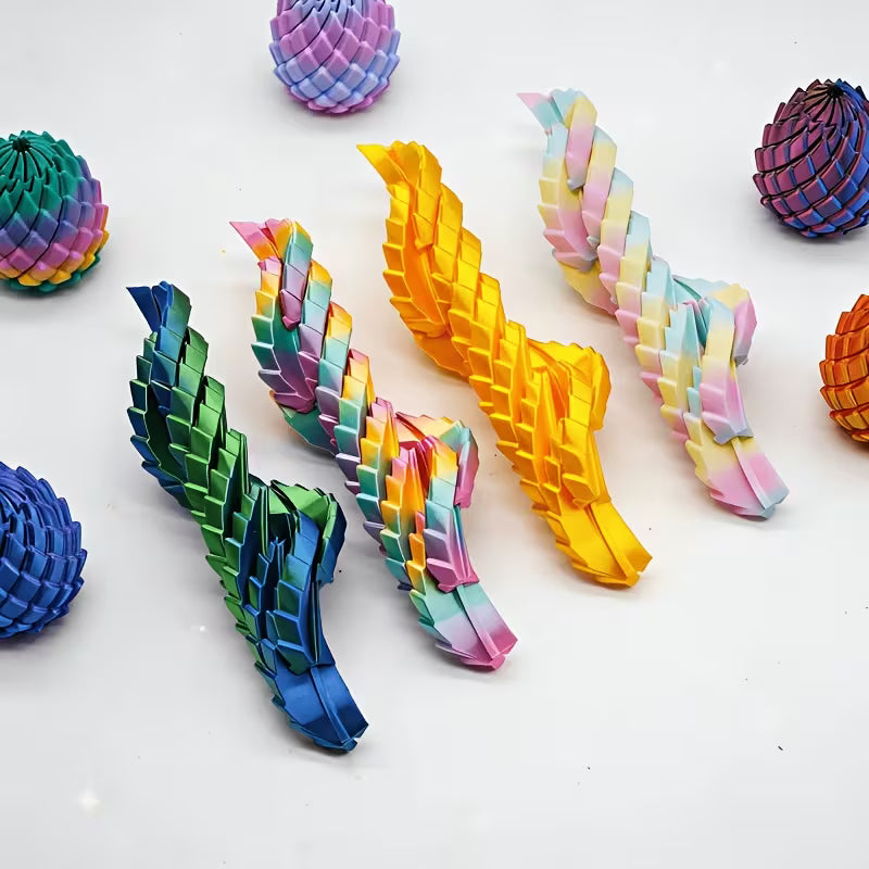 3D Printed Transformable Rotatable Dragon Egg Model Ornament