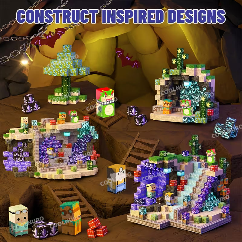 75/125-Piece Coolnuro Desert Construction & Adventure Magnetic Block Toy