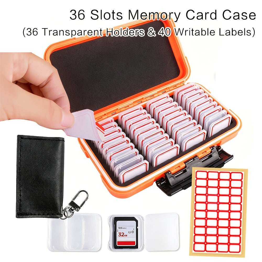 Slots Memory Card Case Orange, Orange