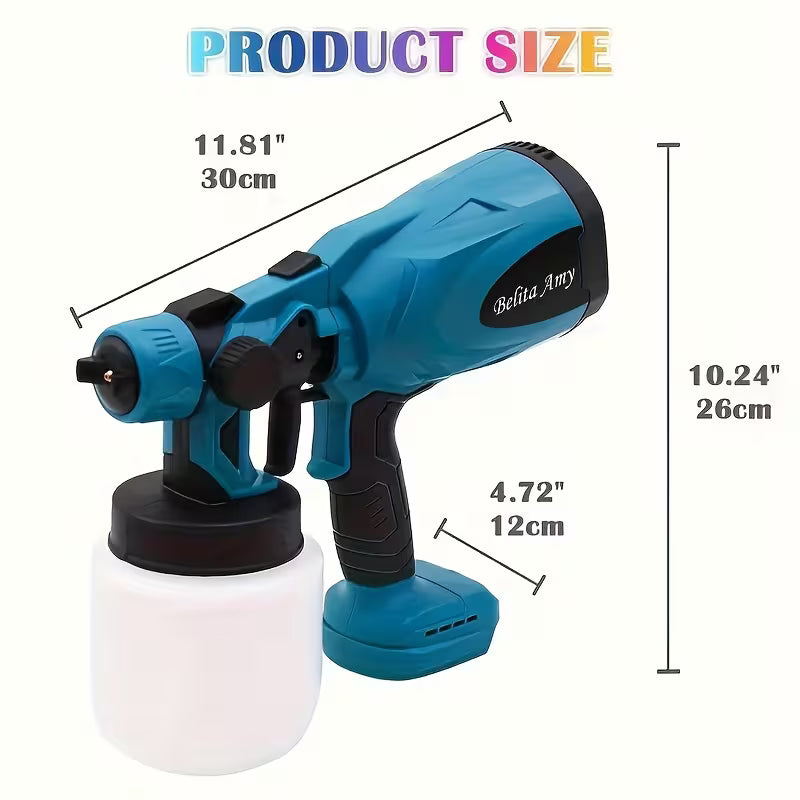 High Pressure Paint Sprayer Electric Airless HVLP Spray Gun, 3 Spray Patterns