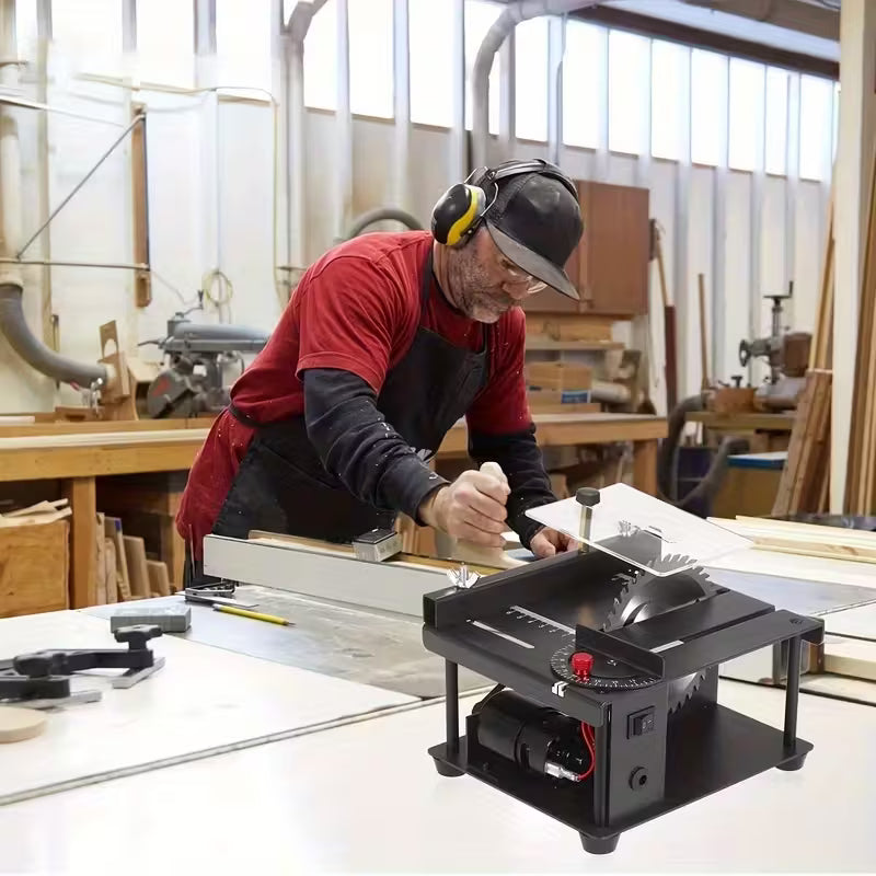 Precision Mini Table Saw, Multifunctional Portable And Adjustable, Cutting, Sanding, Engraving