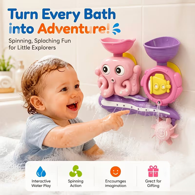 Cute Blue Purple Octopus Bathroom Toy