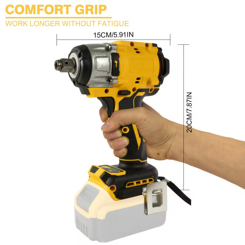 1/2-Inch Cordless Brushless Impact Wrench, Includes Belt Clip
