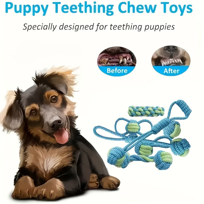 Set of Durable Interactive Training Dog Rope Toys in Random