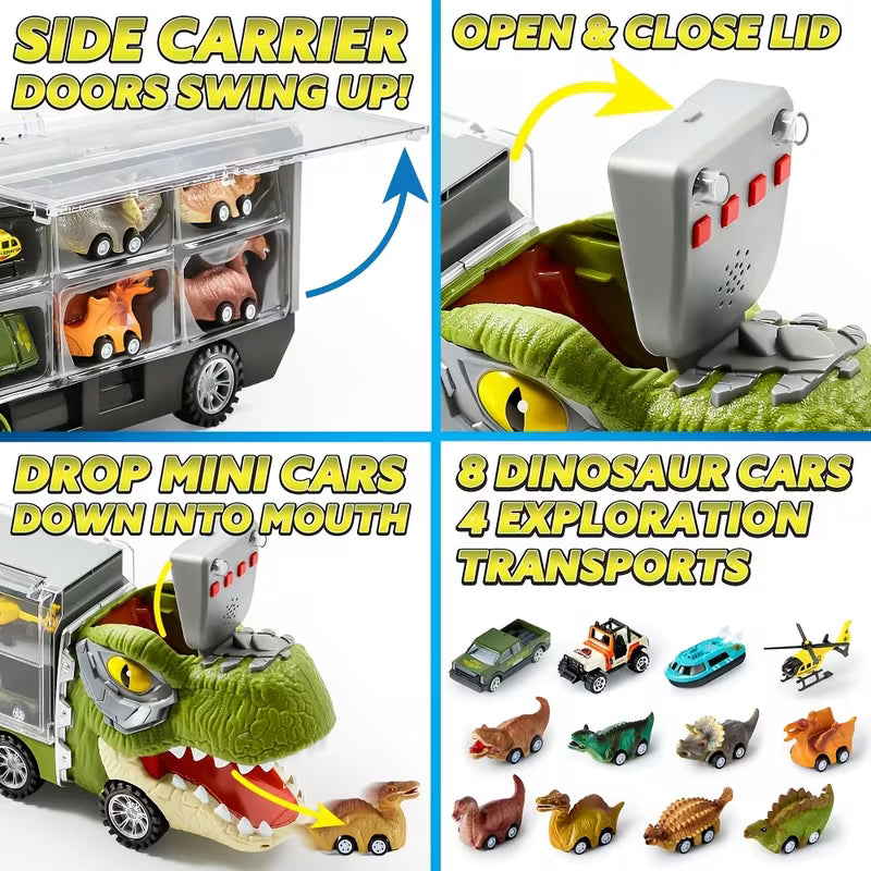 13 Packs Super Value Dinosaur Truck Toys for Kids