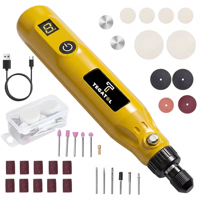 Speed Adjustable USB Rechargeable Mini Electric Drill Set/Grinder/Polisher/Engraver Cordless Rotary