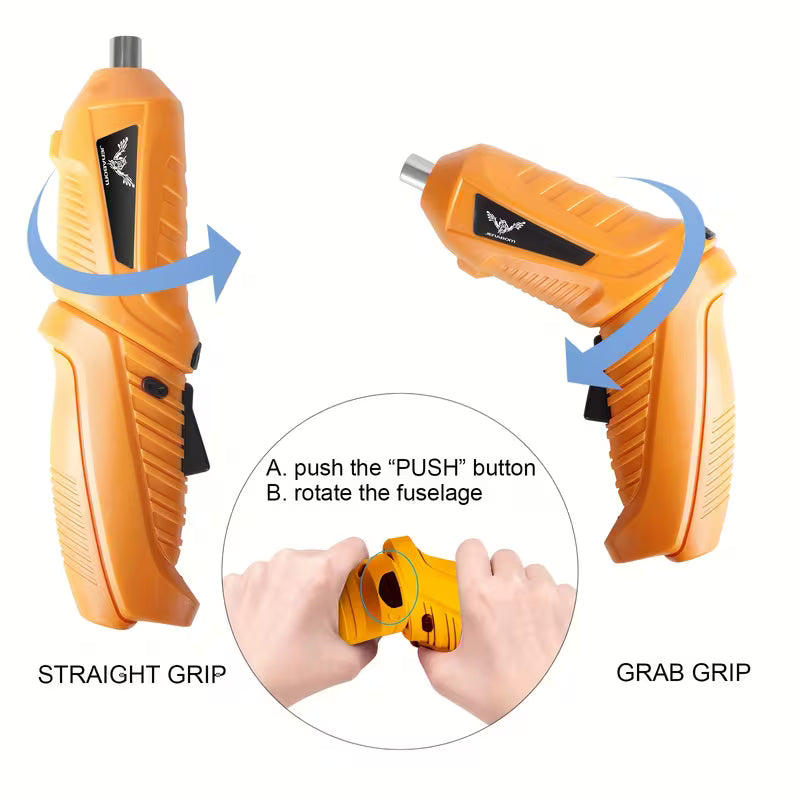 3.6V 6pcs/47pcs/113pcs Electric Screwdriver Tool Set, Rechargeable Battery Cordless Screwdriver