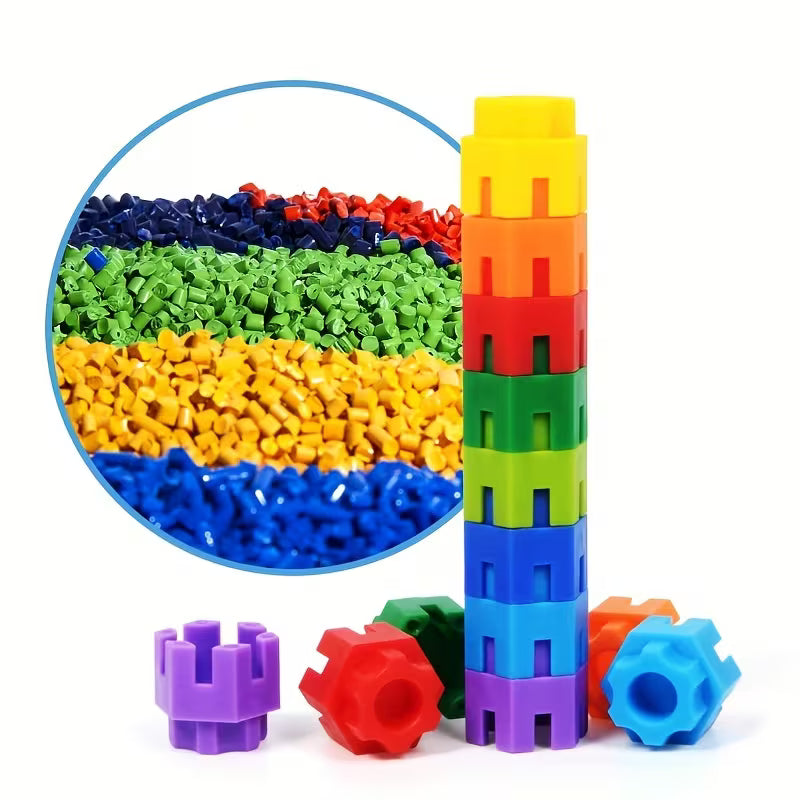 100-Piece/200-Piece/300-Piece Educational Hexagonal Building Blocks
