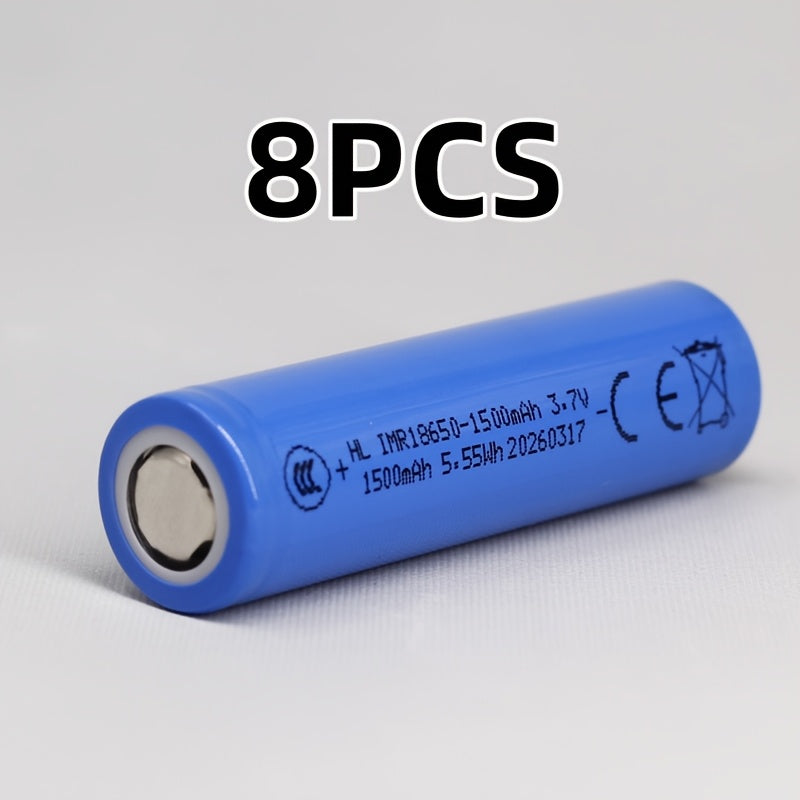 Genuine 18650 Rechargeable Lithium Battery, 1500mAh Capacity Set