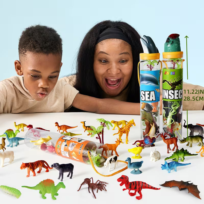 69-Piece Small Animal Figures Toys for Kids