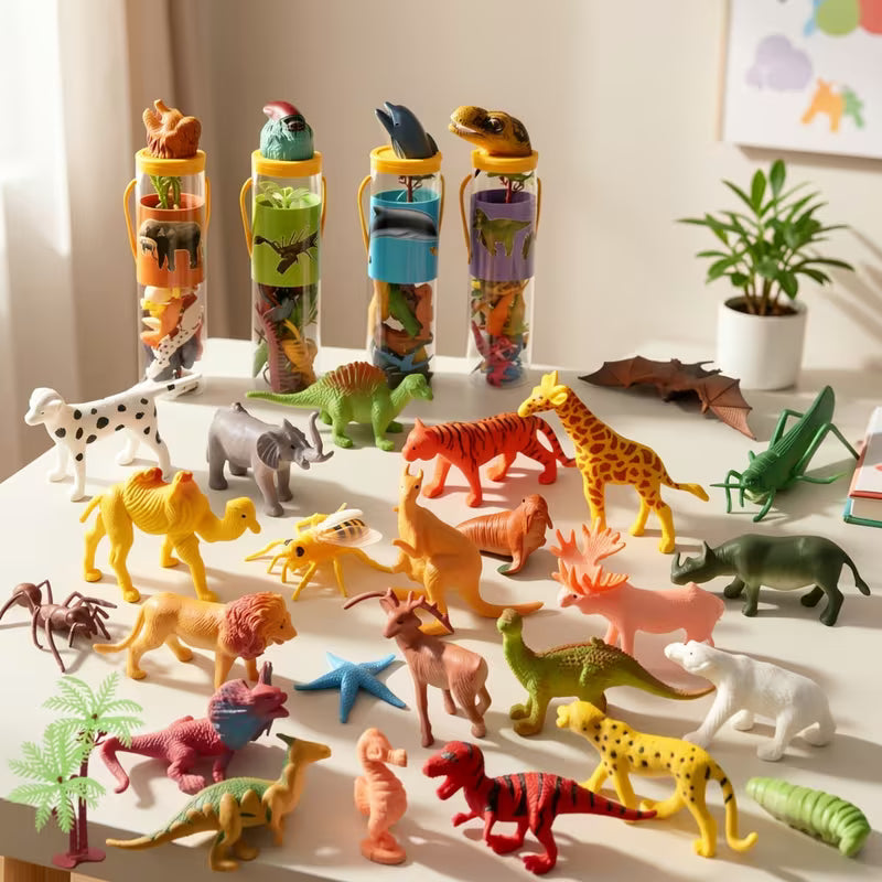 69-Piece Small Animal Figures Toys for Kids